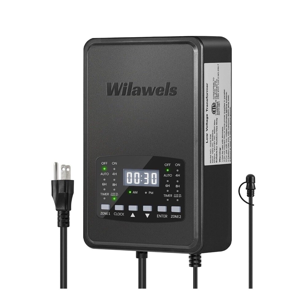 DEWENWILS 300W Low Voltage Landscape Transformer WiFi 2 Zones Touch Control ETL